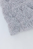 A ultra soft fur fabric with zebra stripe design in color gray.