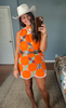 The Orange Quilt Mini Dress