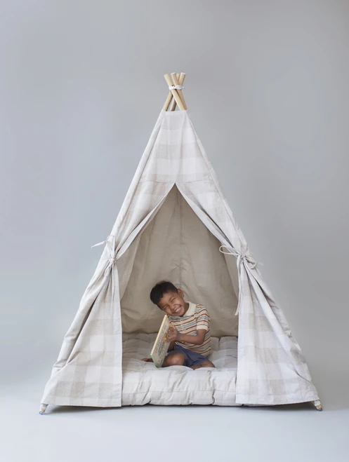 linen based play tent for children