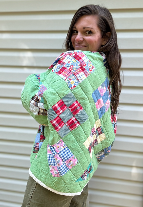 The Meadow Grid Nine Patch Quilt Coat