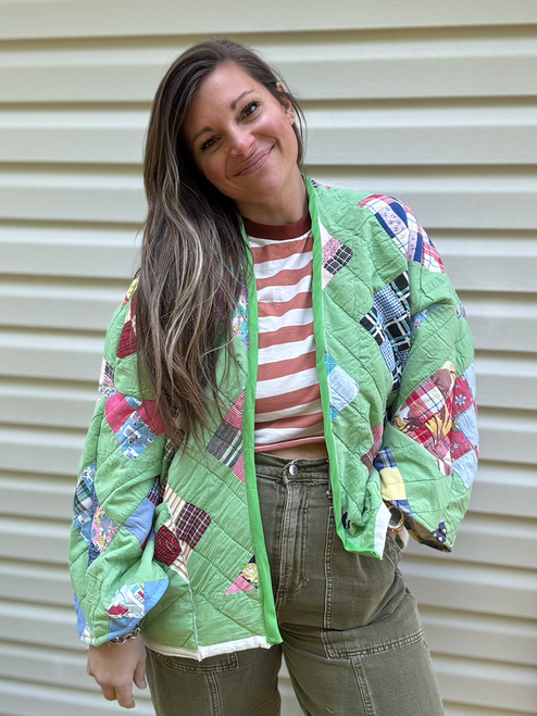 The Meadow Grid Nine Patch Quilt Coat