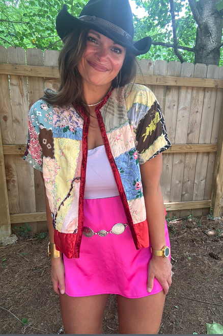 The Patchwork Cropped Kimono