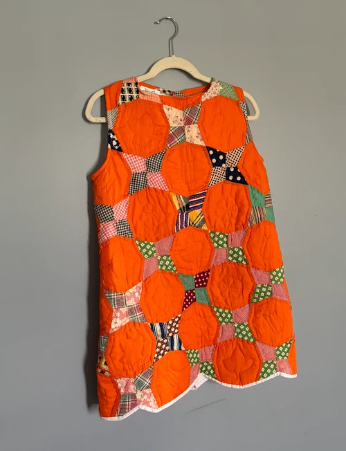 The Orange Quilt Mini Dress
