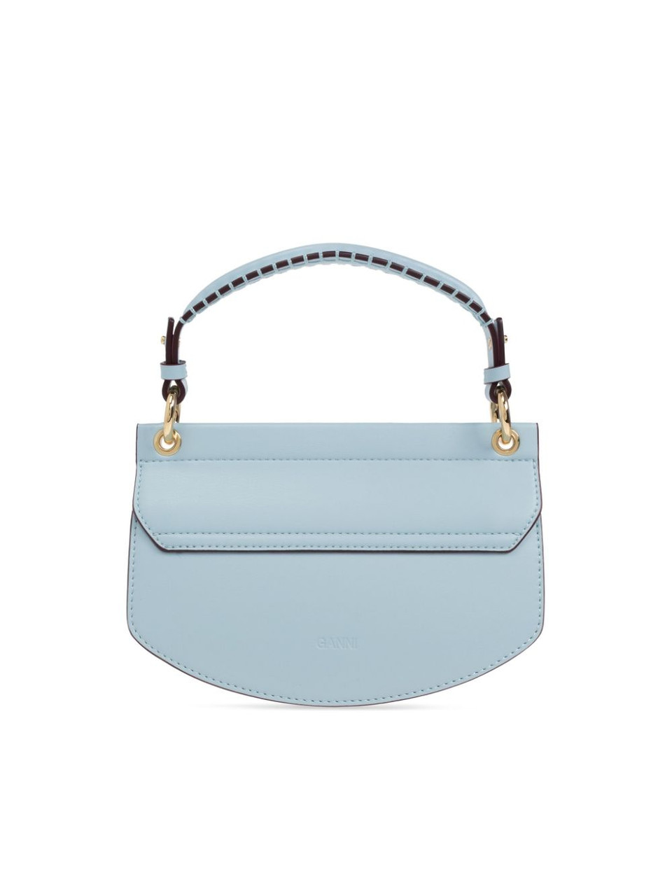 【関税込み】GANNI ブルー ミニ Apo-G トップハンドル バッグ Apo-G Bag Mini Top Handle Icy Blue GANNI - Monkee's of