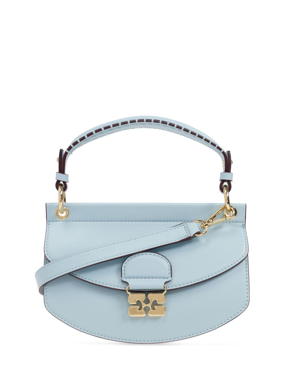 【関税込み】GANNI ブルー ミニ Apo-G トップハンドル バッグ Apo-G Bag Mini Top Handle Icy Blue GANNI - Monkee's of