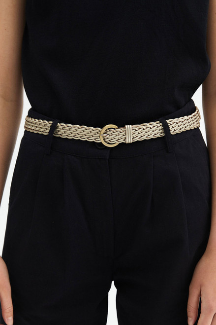 Braided Belt With Gold Buckle Compania Fantastica 