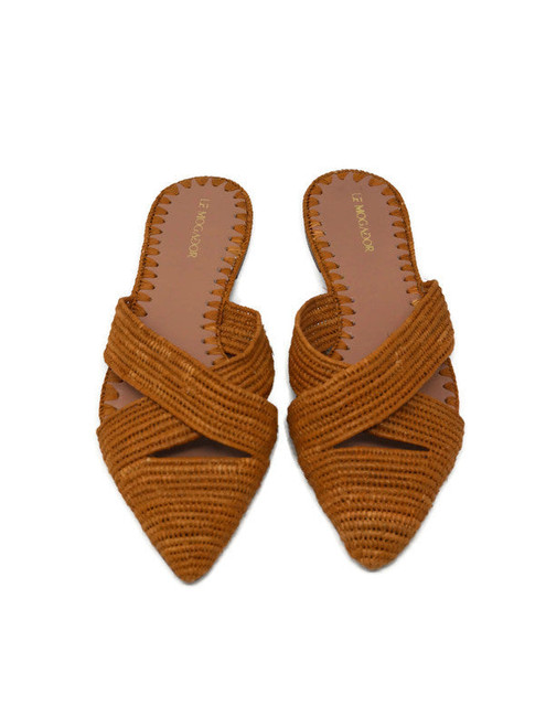 Azoulay Raffia Mules