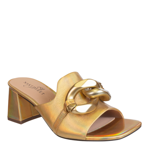 Coterie in Gold Heeled Sandal 