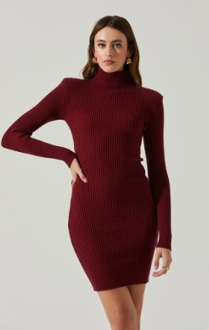 Gwendolyn Sweater Dress Wine Astr 