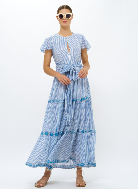 V-Neck Maxi Sorrento Blue Oliphant