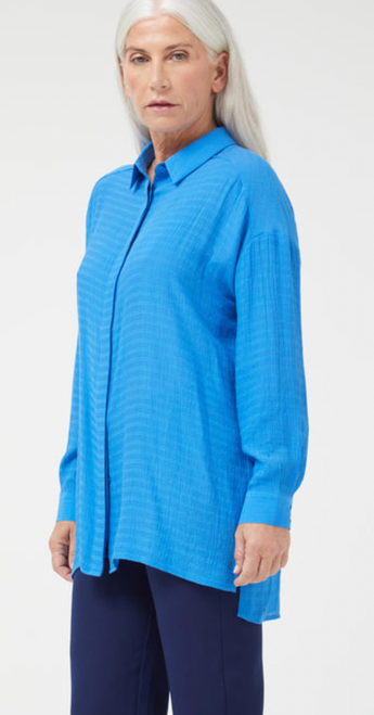 Blue oversized Fluid Shirt 41C/11044 Compañía Fantástica