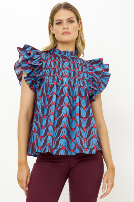 Pintuck Ruffle Top Tulip Oliphant