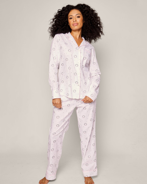 Women's Twill Pajama Set Somerset Wreath Petite Plume