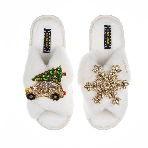 Tree/Snowflake Slippers Laines London 