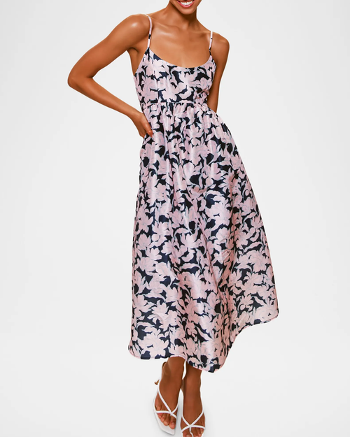 Brixton Dress Navy Condensed Dramatic Outline Floral Hutch Brixton Dress Navy Condensed Dramatic Outline Floral Hutch