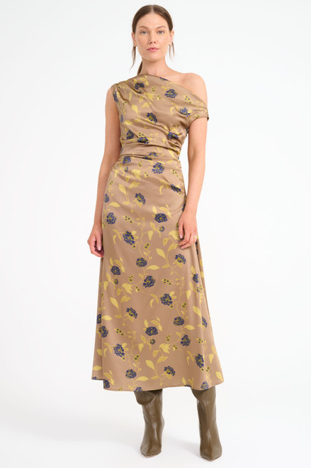 Phare Silk Dress Vintage Floral - STAUD