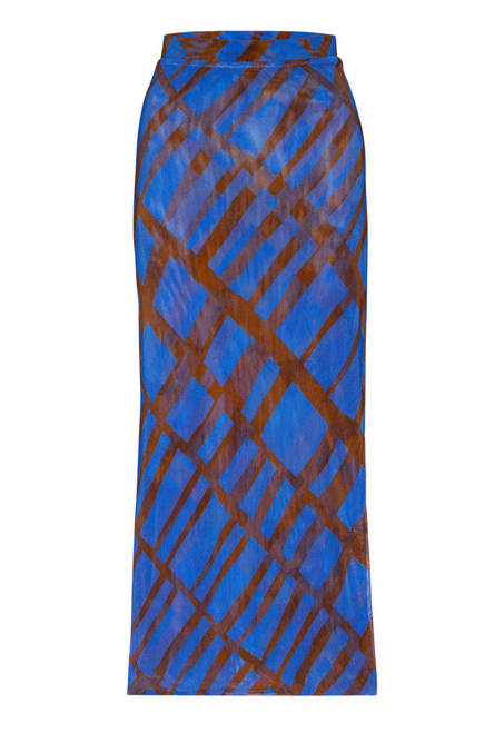 Aisha Skirt Blue Brown Mix Misa Aisha Skirt Blue Brown Mix Misa