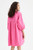 Pink short oversized dress with three-quarter sleeves Compana Fantastica
