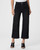 Brooklyn Crop W/ Wide Waistband + Double Button + Front Seams - Black Willow Paige 