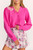 Larsa Crop Cardigan LK952-1165 Spotlight Pink