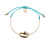 Metallic Mini Gold Shell Chain Bracelet Turquoise