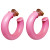 Pink Painted Small Chantal Hoops 