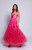 Toni Gown Hot Pink Sketched Squiggle Hutch