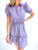 Cinched Waist Dress Lilac Geo 