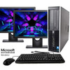 Desktop Computer Package Compatible with HP Elite 8100, Intel Core i5 3.2-GHz, 8 gb RAM, 500 GB HDD, Dual 19" LCD, DVD, Keyboard, Mouse, WiFi, Windows 10 Home 