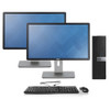 Dell Dual Monitor 7th Gen Desktop Full Setup - Intel Core i5 16GB RAM 1TB HDD Windows 10 - 22" Dell Monitors