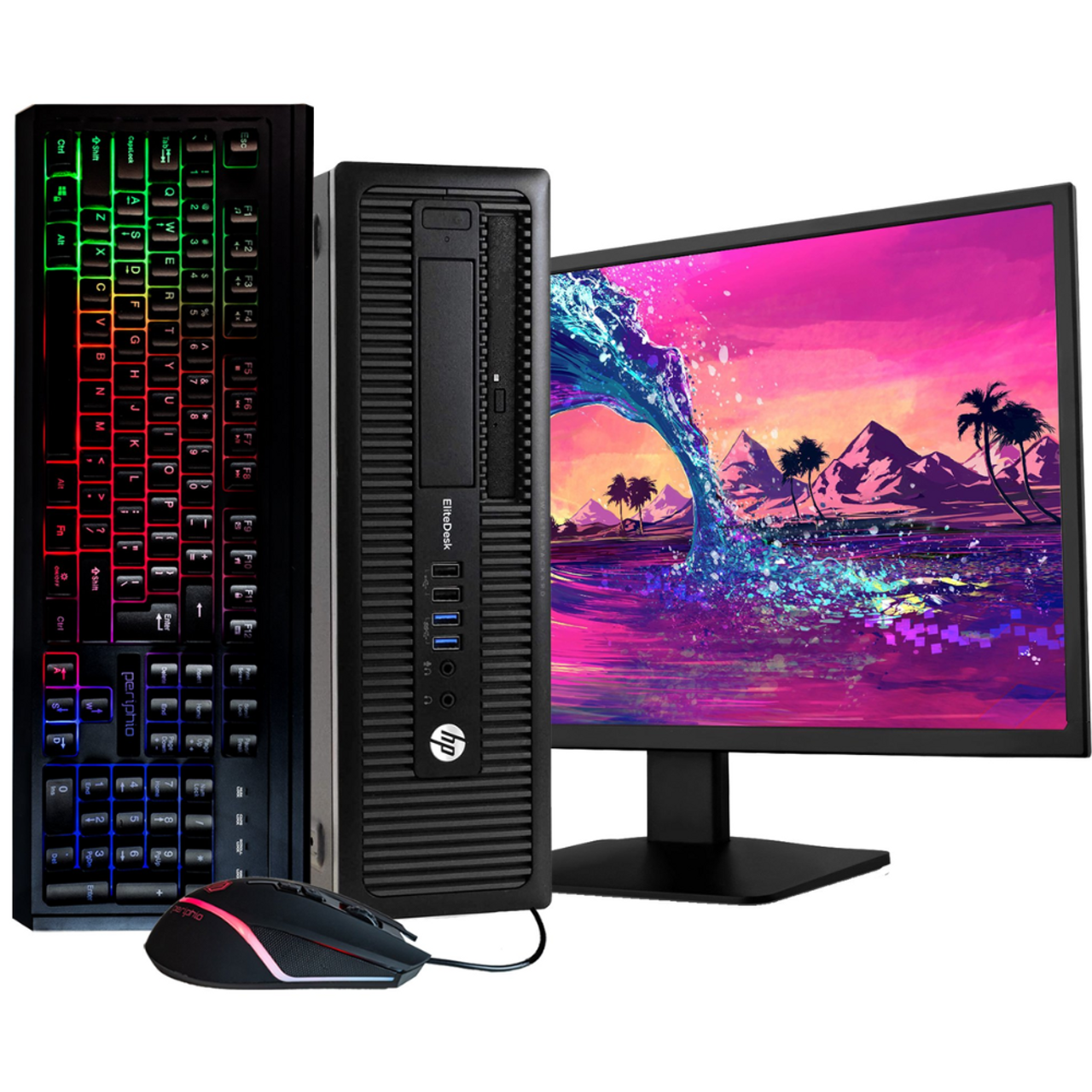 HP- ProDesk Computer PC – Intel Core i5 - 8GB Memory – 1TB Hard Drive -  Windows 10 with 19” LCD - RGB Keyboard and Mouse