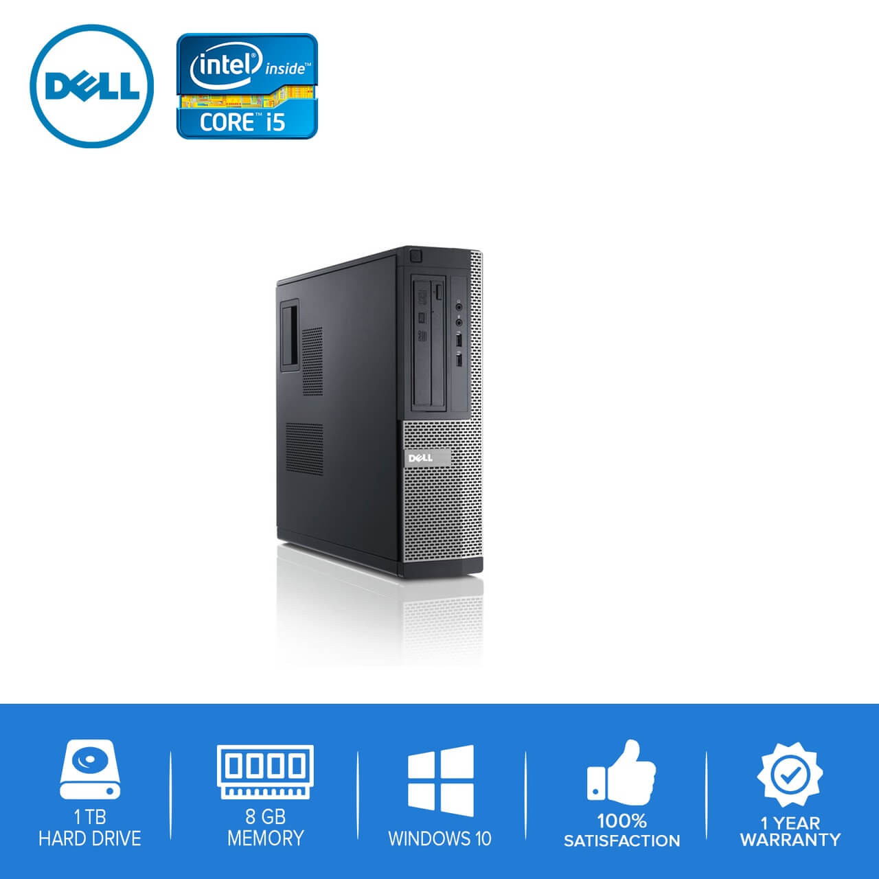 Dell i5 Desktop Computer 3.20GHz 8GB RAM 500GB HD 19 LCD Windows