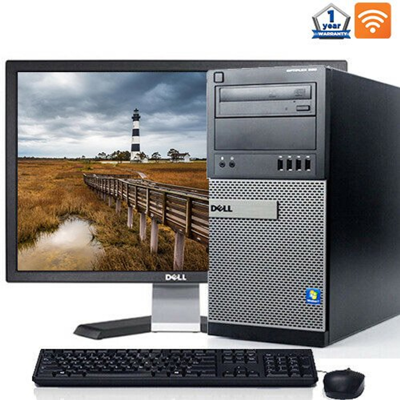 HP Desktop Computer SFF PC Intel i5-3rd 16GB 2TB HDD New 22 LED WiFi  Windows 10