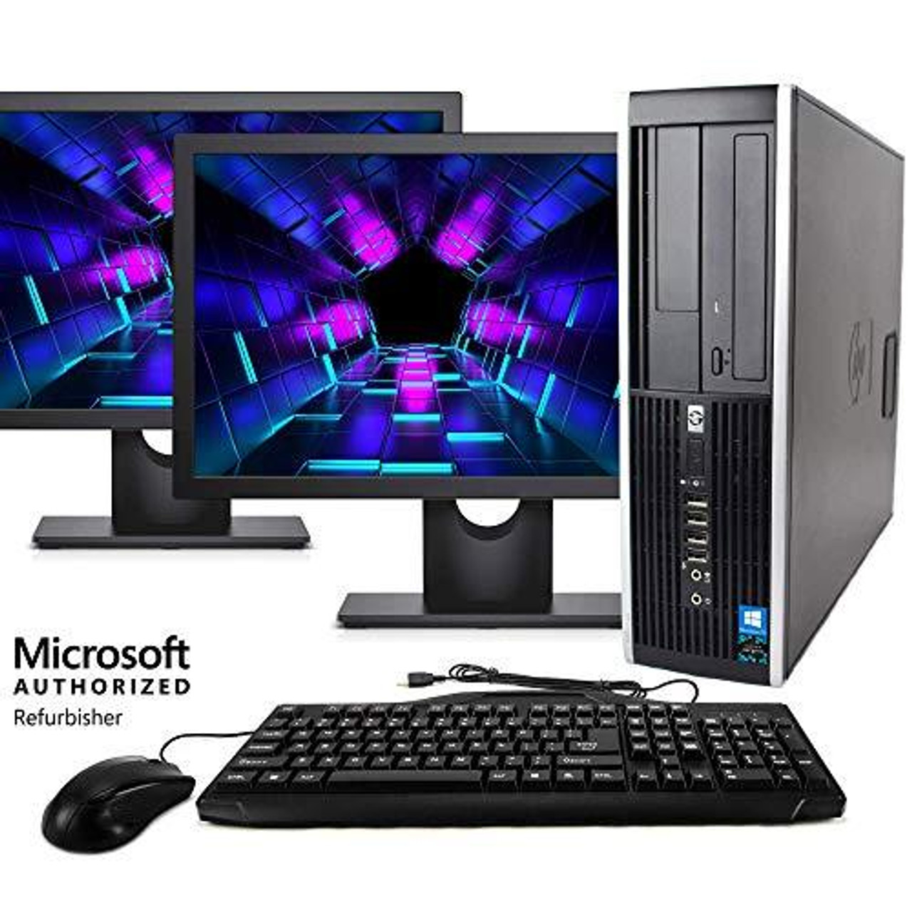 HP Windows 10 Desktop Computer PC Intel i3 3.1GHz 8GB RAM 250GB WiFi 19  Monitor