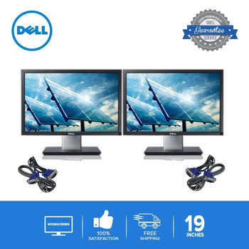 DUAL DELL 19" Wide LCD FLAT PANEL REFURBISHED MONITOR SCREEN DUAL DELL 19" Wide LCD FLAT PANEL REFURBISHED MONITOR SCREEN