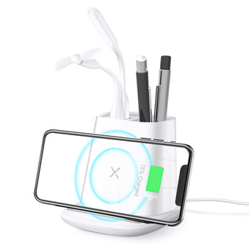 Orcaa Wireless USB 4 in 1 Charger Lamp Ring Light and Pen Holder Unit Orcaa Wireless USB 4 in 1 Charger Lamp Ring Light and Pen Holder Unit