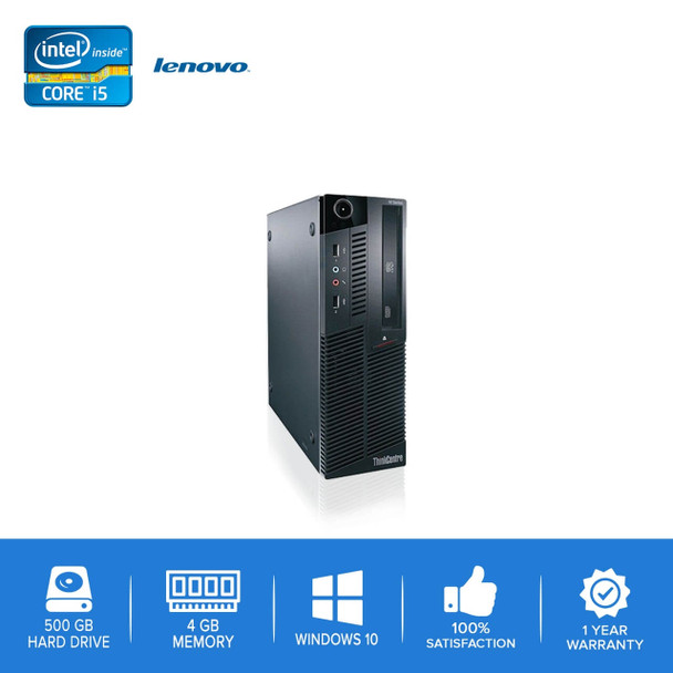 Lenovo-ThinkCentre M90 M91 Desktop Computer PC – Intel Core i5- 4GB Memory – 500GB Hard Drive - Windows 10 