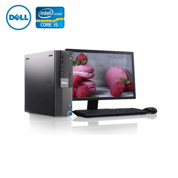 980-Dell PC Computer Desktop CORE i5 3.0GHz 8GB 1TB HD Windows 10 w/ 19" LCD 