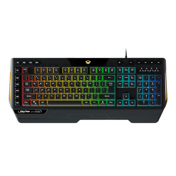 Featuring a state of the art silicone membrane and a stunning RGB full color backlight, the MeeTion MT-K9420 Macro Pro Gaming Keyboard is the ideal choice for anyone looking for a competitive level keyboard that also looks beautiful sitting idle on your desk.
