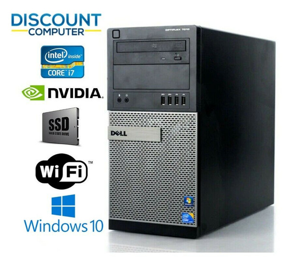 Dell Gaming PC I7, NVIDIA GTX 1650, SSD + 1TB, 16GB RAM, WIN10, Desktop Computer