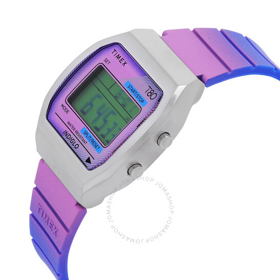 Timex 80 Alarm Quartz Resin Strap Watch - Purple/Blue - BUNKER