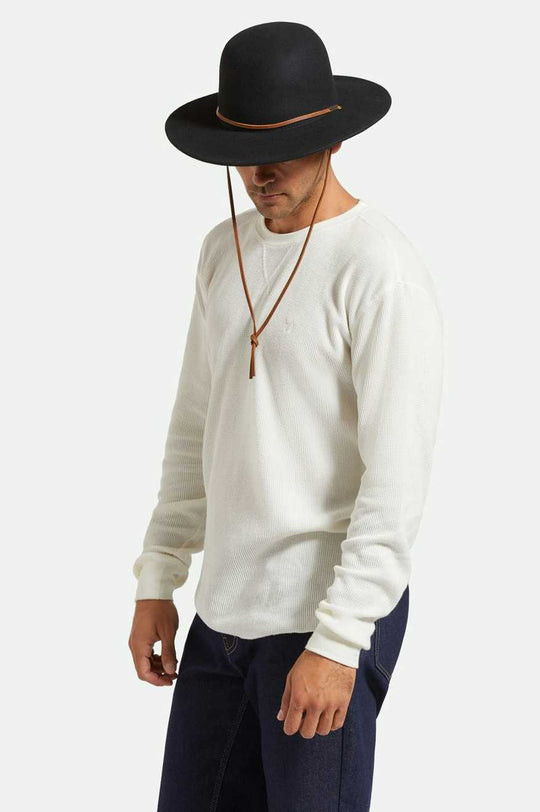 SALE!!!) Brixton 20th Anniversary Tiller Hat - Black - BUNKER display picture 2