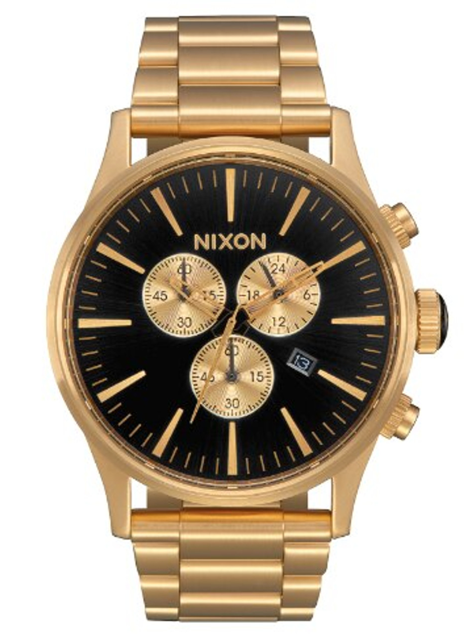 NIXON MEN'S SENTRY Stainless Steel Watch - All Gold White RRP $349 £122.18  - PicClick UK