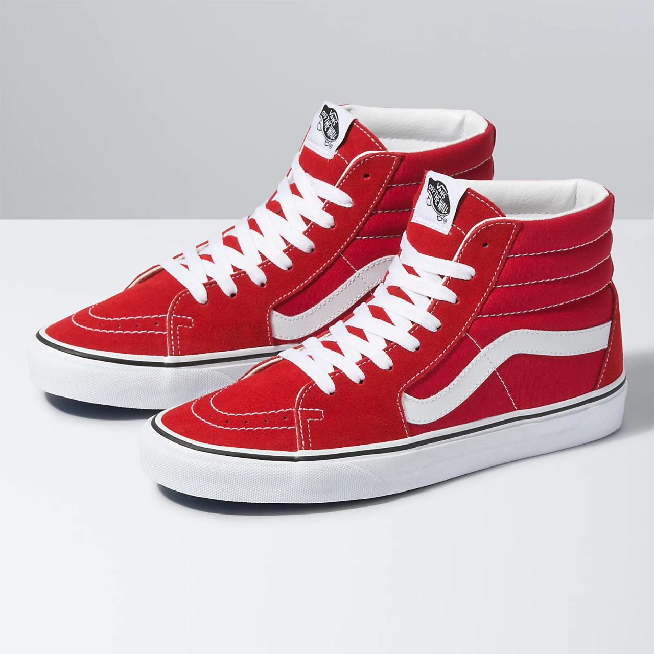 Vans Sk8 Hi Shoes Racing Red True White