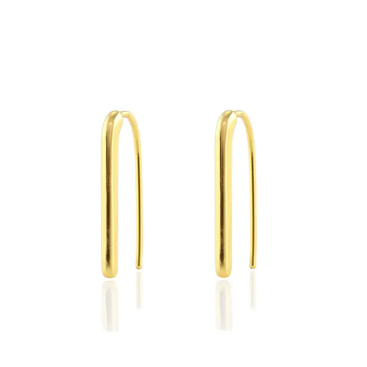 Safety Pin Hoop Earrings - Gold & Sterling Silver | Kris Nations 18K Gold Vermeil
