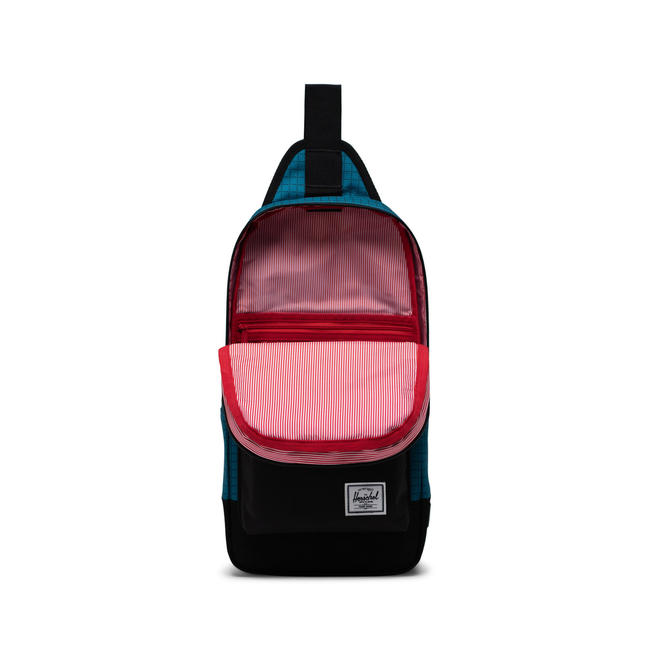 Herschel Heritage Shoulder Bag Harbour Blue Grid/ Black/ Amber