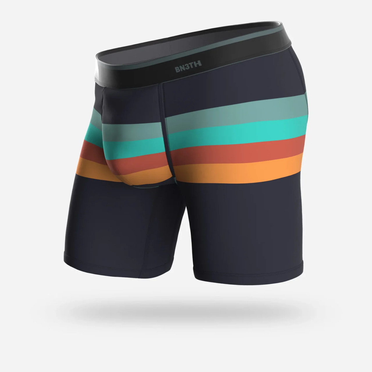 BN3TH Underwear Classic Boxer Brief Print - Retro Stripe/Dark Navy - BUNKER