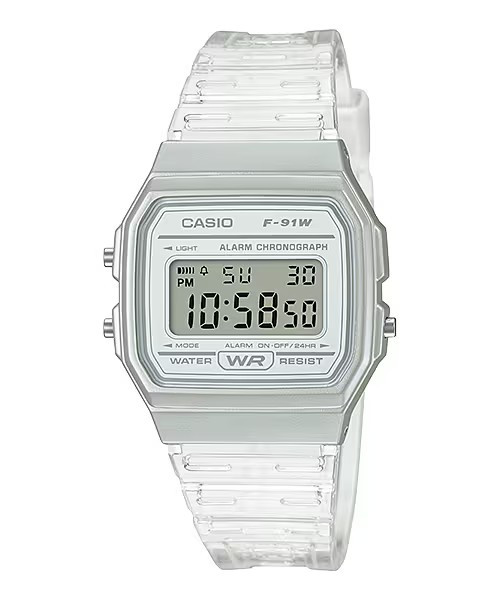 Casio Vintage F91WS-7 Watch - Clear