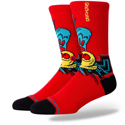 Stance X Pac-Man Waka Waka Waka Crew Sock - Red