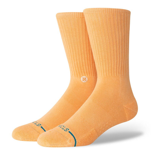 Stance Icon Washed Crew Sock - Peach